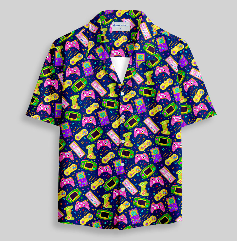 Chemise Hawaïenne à Poche - Manette de Jeu en Biscuit Sablé