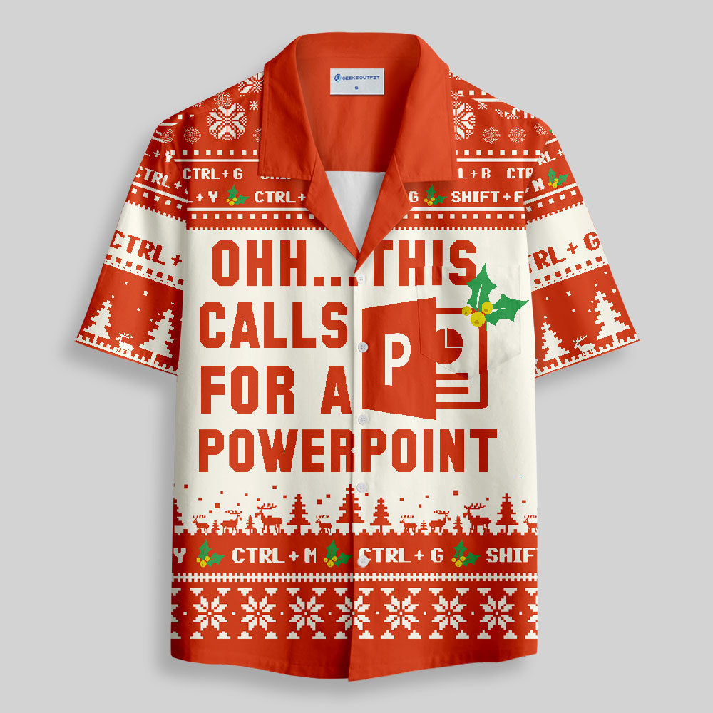 Chemise Hawaïenne à Poche - Ohh C'est l'Heure d'un PowerPoint