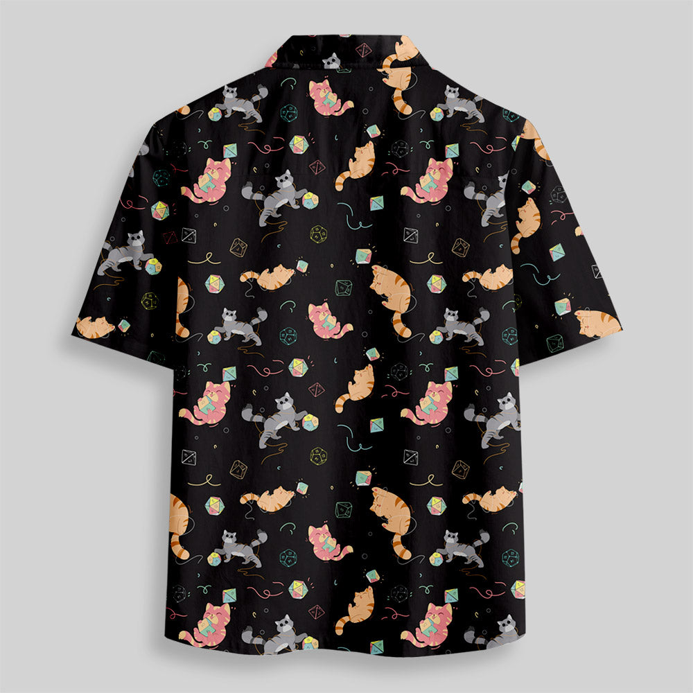 Chemise Hawaïenne à Poche - Chat aux Dés de JDR