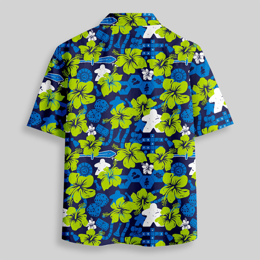 Chemise Hawaïenne à Poche - Hibiscus de Hawaii Jeu de Société