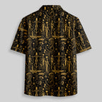 Chemise Hawaïenne à Poche - Fresque Égyptienne Extraterrestre