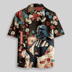 Chemise Hawaïenne à Poche - Guerrier de l'Ombre Livre de Fleurs Ukiyoe