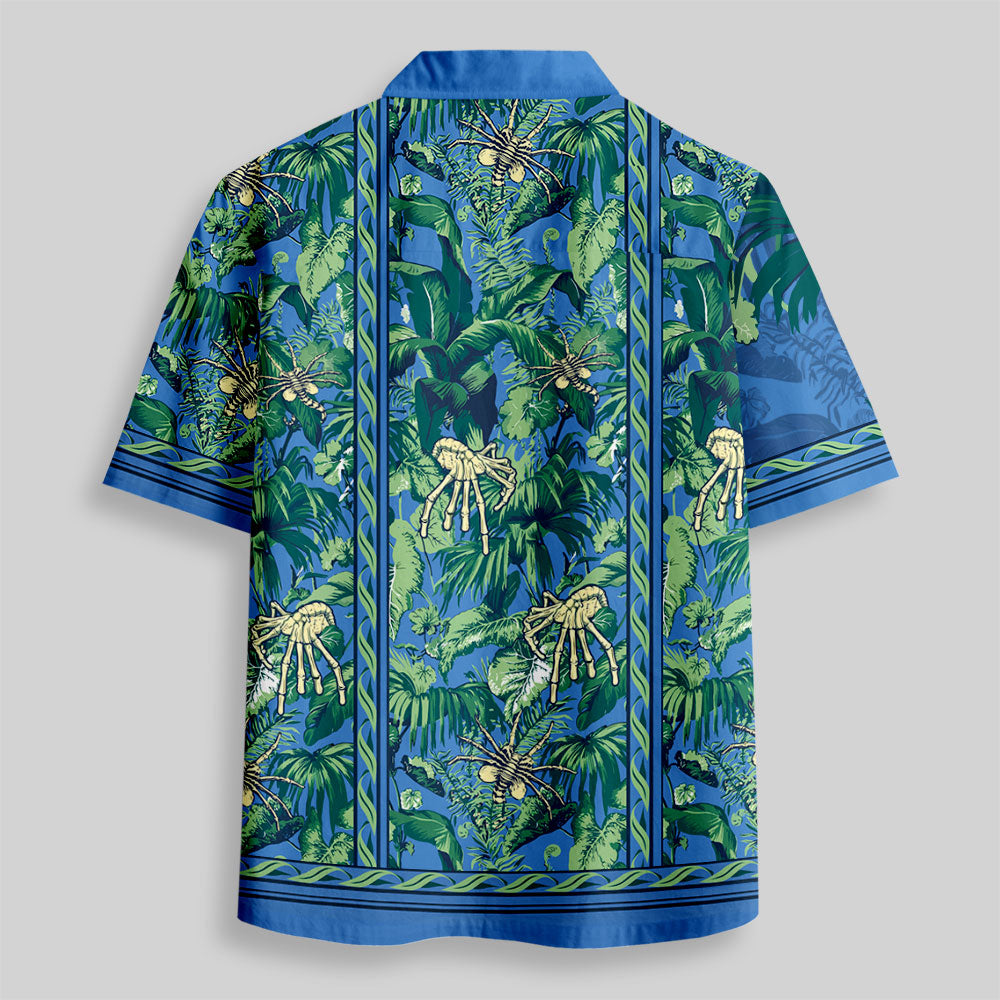Chemise Hawaïenne à Poche - Aventure Tropicale Facehugger