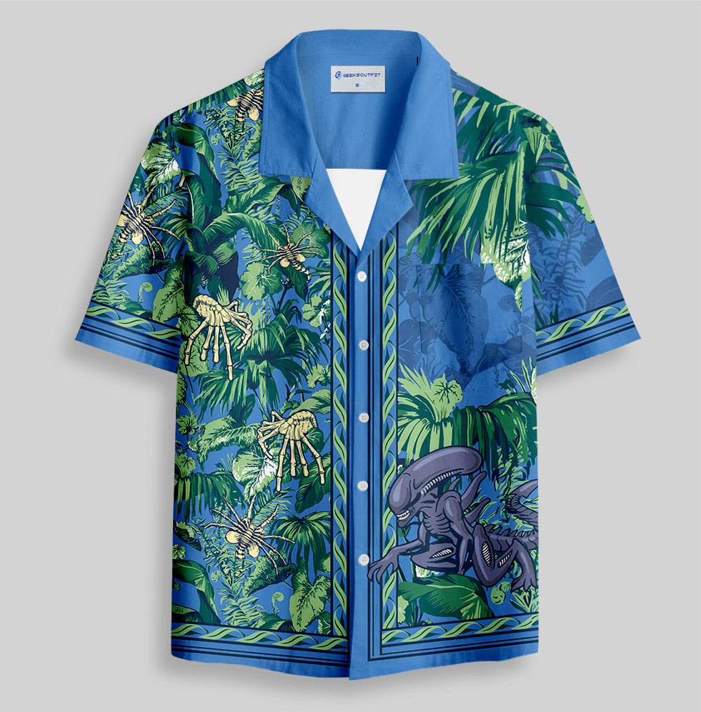 Chemise Hawaïenne à Poche - Aventure Tropicale Facehugger