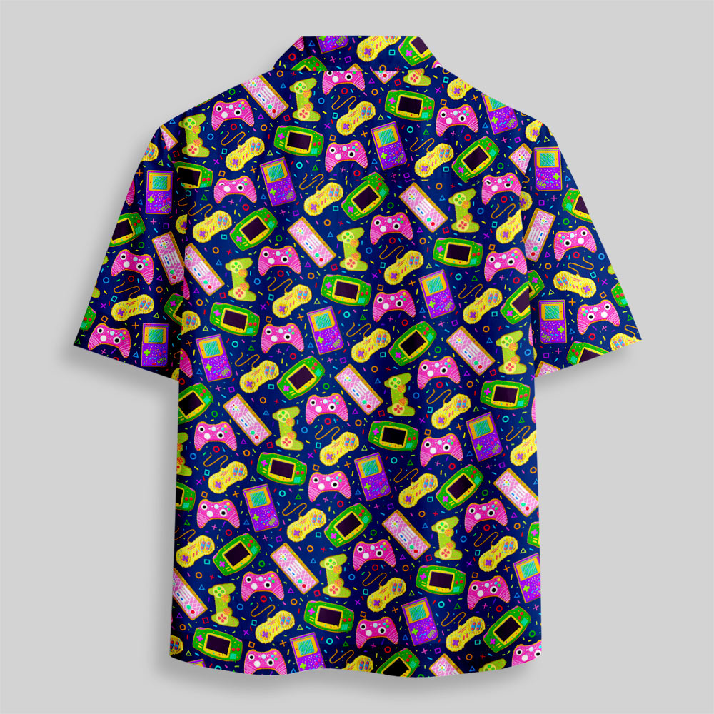 Chemise Hawaïenne à Poche - Manette de Jeu en Biscuit Sablé