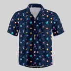 Chemise Hawaïenne à Poche - Jeu Rétro Style Pixel