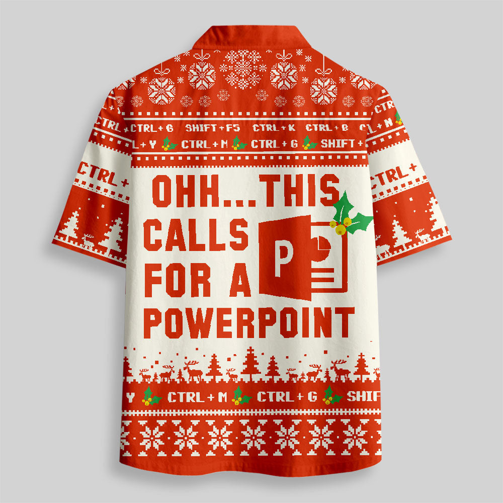 Chemise Hawaïenne à Poche - Ohh C'est l'Heure d'un PowerPoint