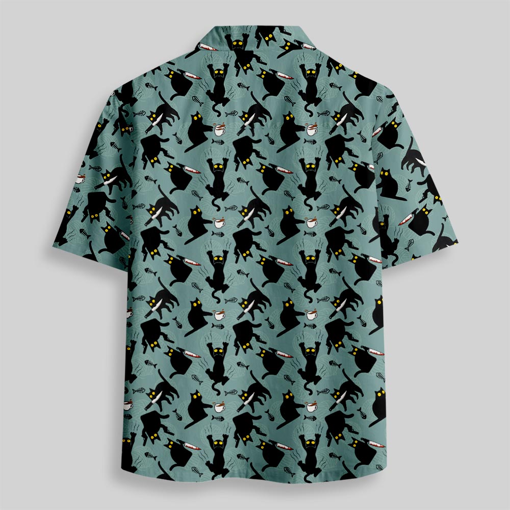 Chemise Hawaïenne à Poche - Chaton Coquin