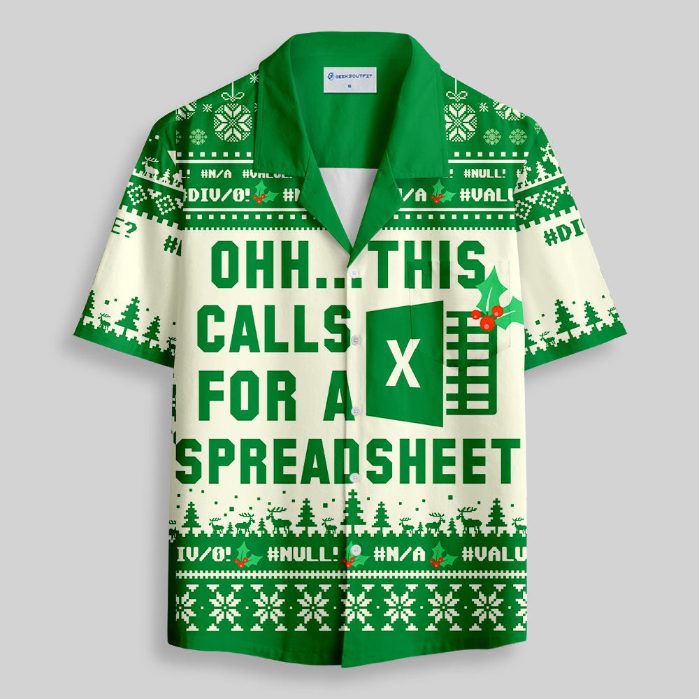 Chemise Hawaïenne à Poche - Ohh C'est l'Heure d'un Tableur Excel