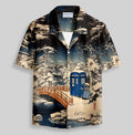 Chemise Hawaïenne à Poche - Cabine Téléphonique Mystérieuse Ukiyoe