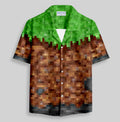 Chemise Hawaïenne à Poche - Bloc de Terre de Jeu Vidéo