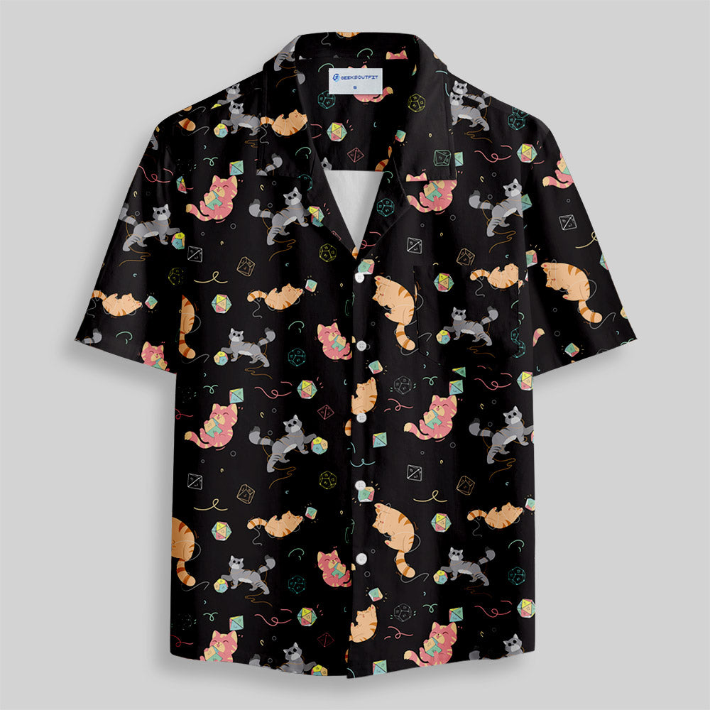 Chemise Hawaïenne à Poche - Chat aux Dés de JDR