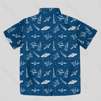 Chemise Hawaïenne à Poche - Plan Bleu d'Avion Bleu Marine