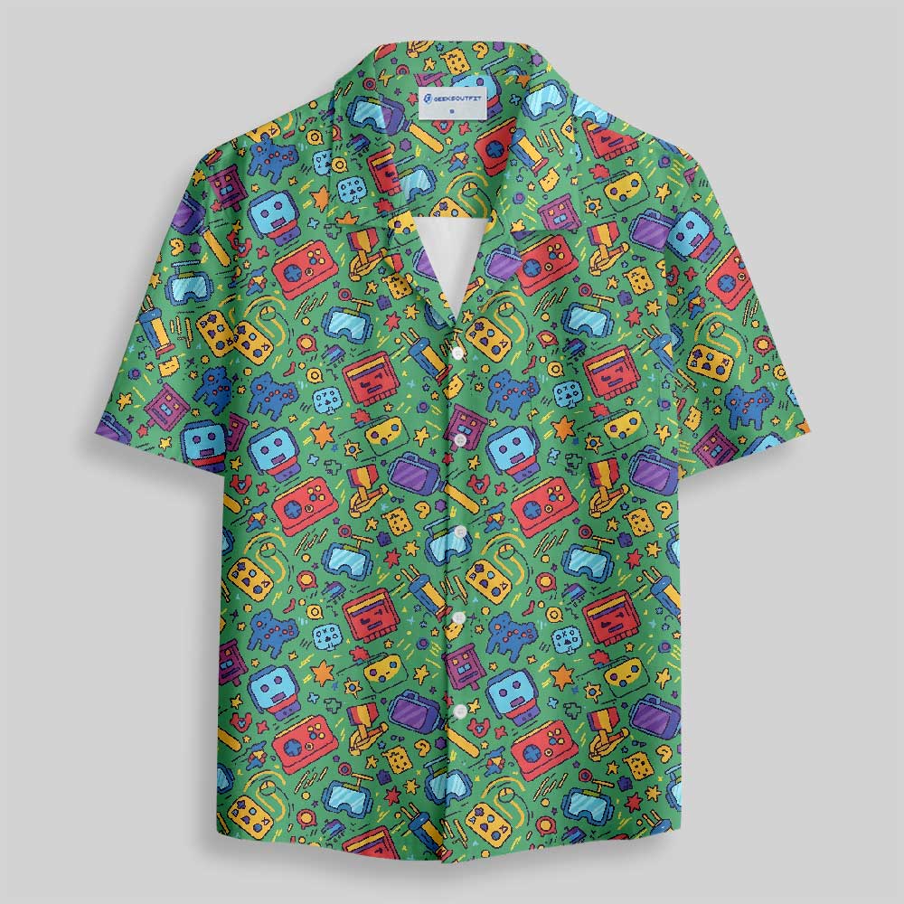 Chemise Hawaïenne à Poche - Fiesta du Jeu Rétro