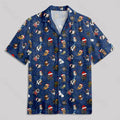 Chemise Hawaïenne à Poche - Chat au Sabre Laser de Noël Quatre