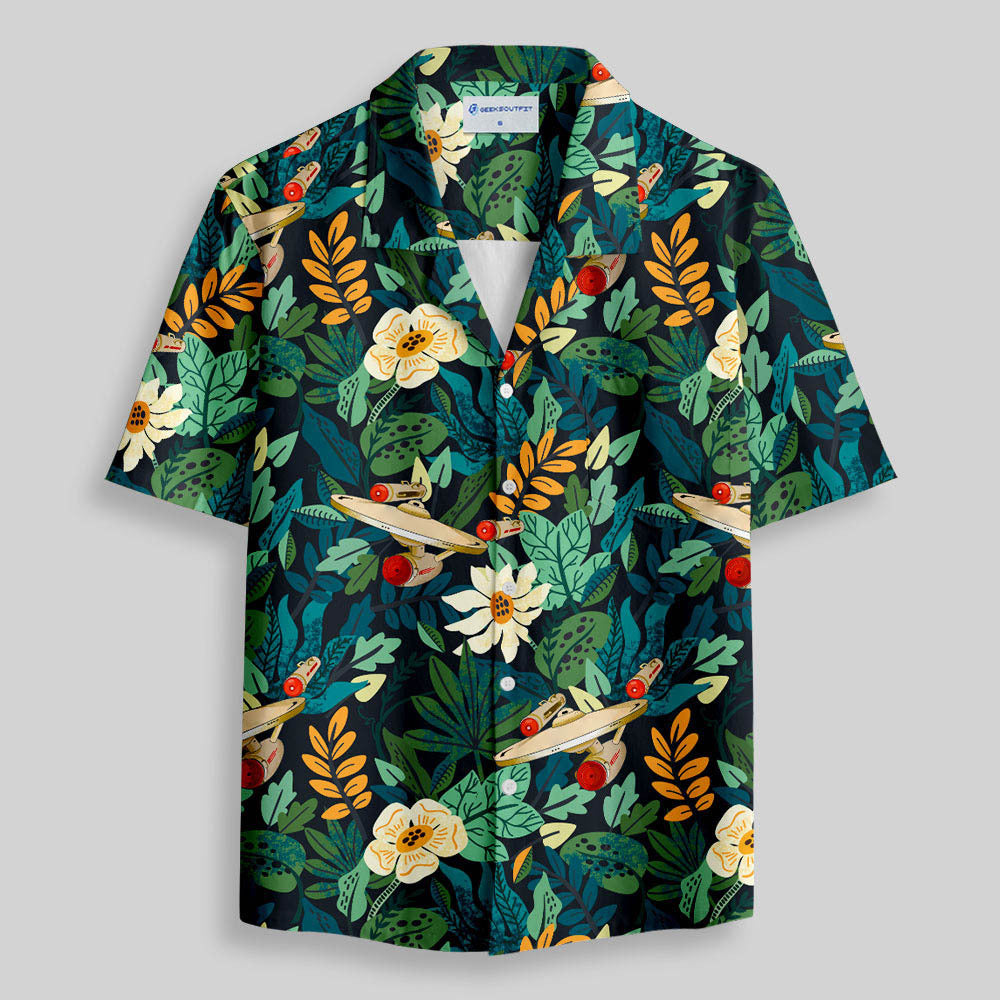 Chemise Hawaïenne à Poche - Vaisseau Spatial de Science-Fiction (Variante)