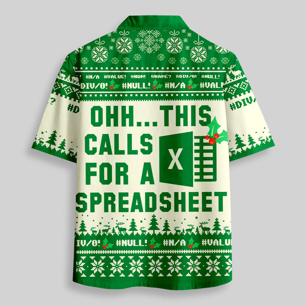 Chemise Hawaïenne à Poche - Ohh C'est l'Heure d'un Tableur Excel