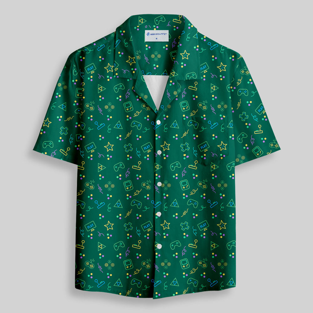 Chemise Hawaïenne à Poche - Icône de Jeu Rétro