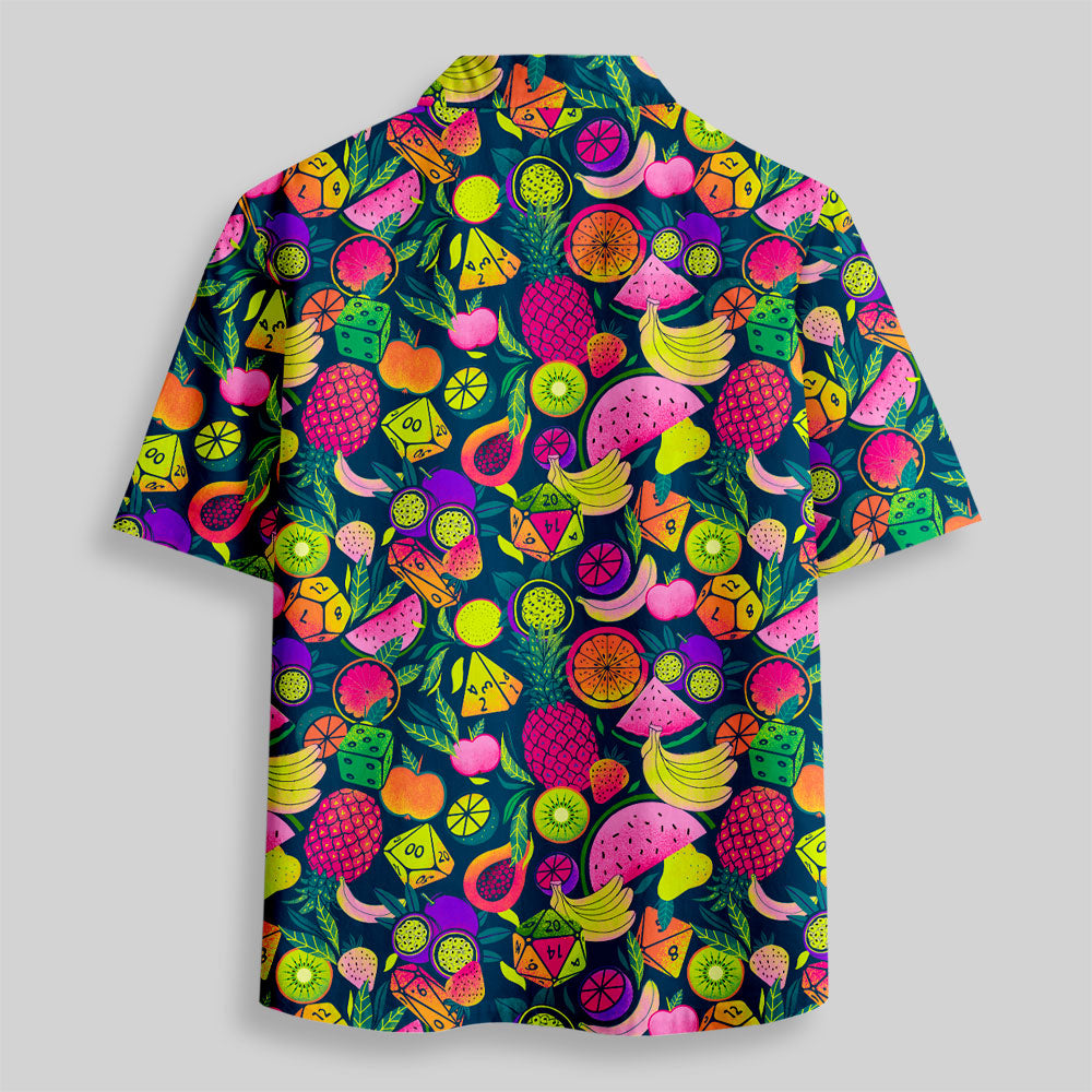 Chemise Hawaïenne à Poche - Dés de JDR Fruits