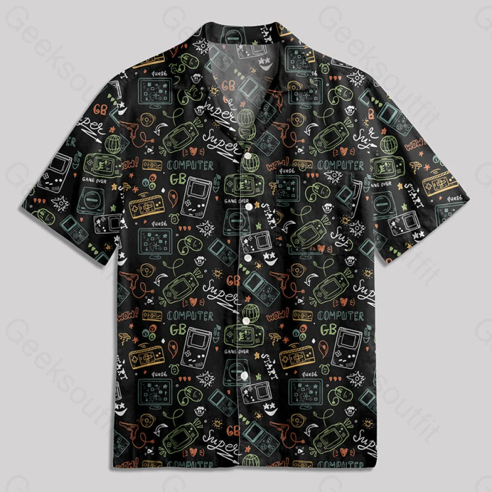 Chemise Hawaïenne à Poche - Game Boy Célèbre Deux