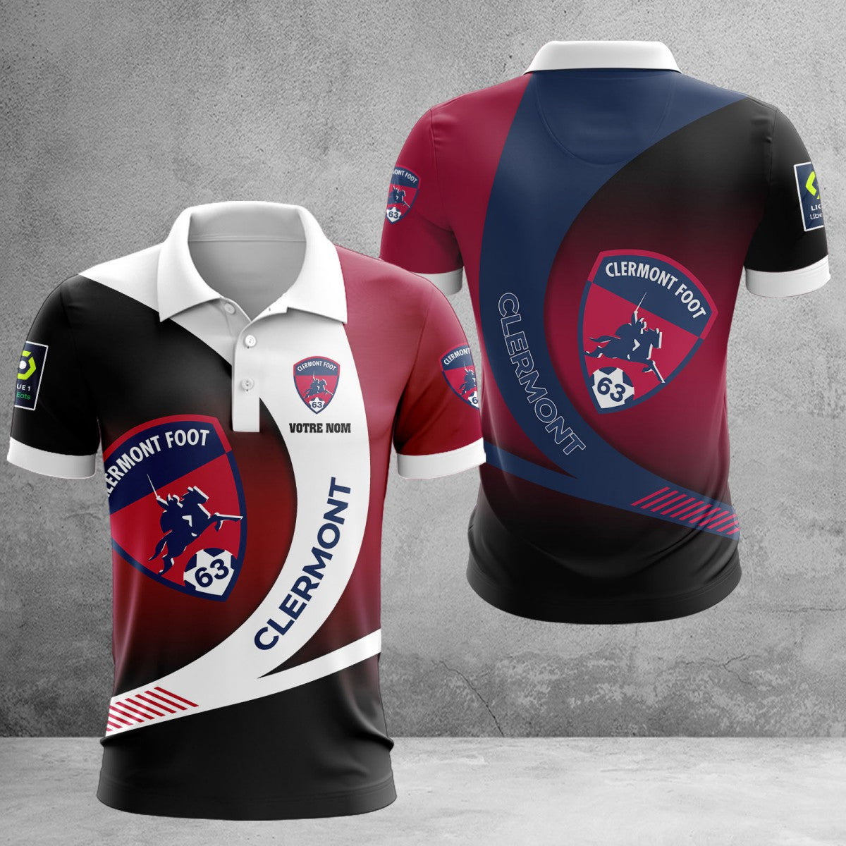 Polo Clermont Foot Auvergne 63 08 - Polo Football de Ligue 2