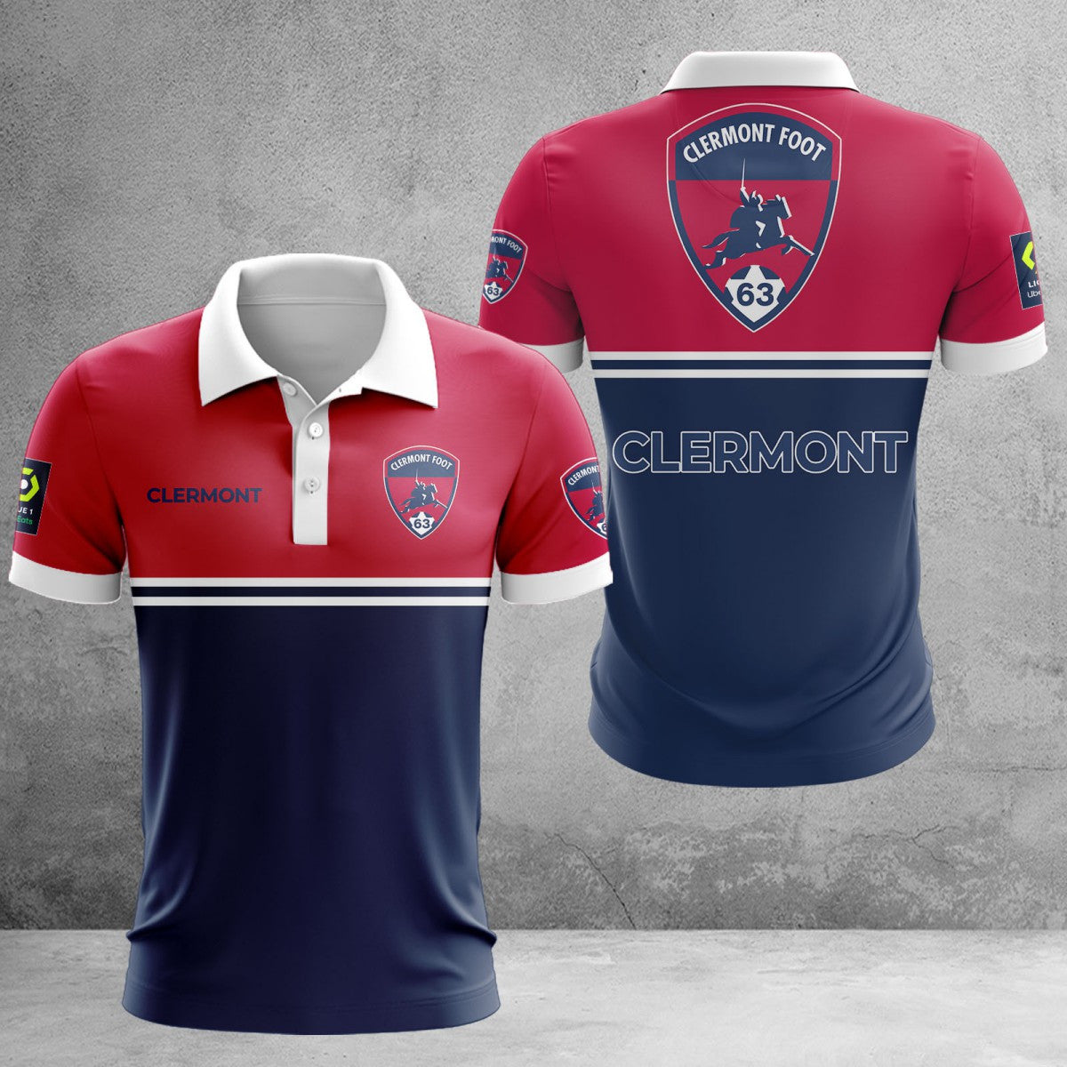 Polo Clermont Foot Auvergne 63 09 - Polo Football de Ligue 2