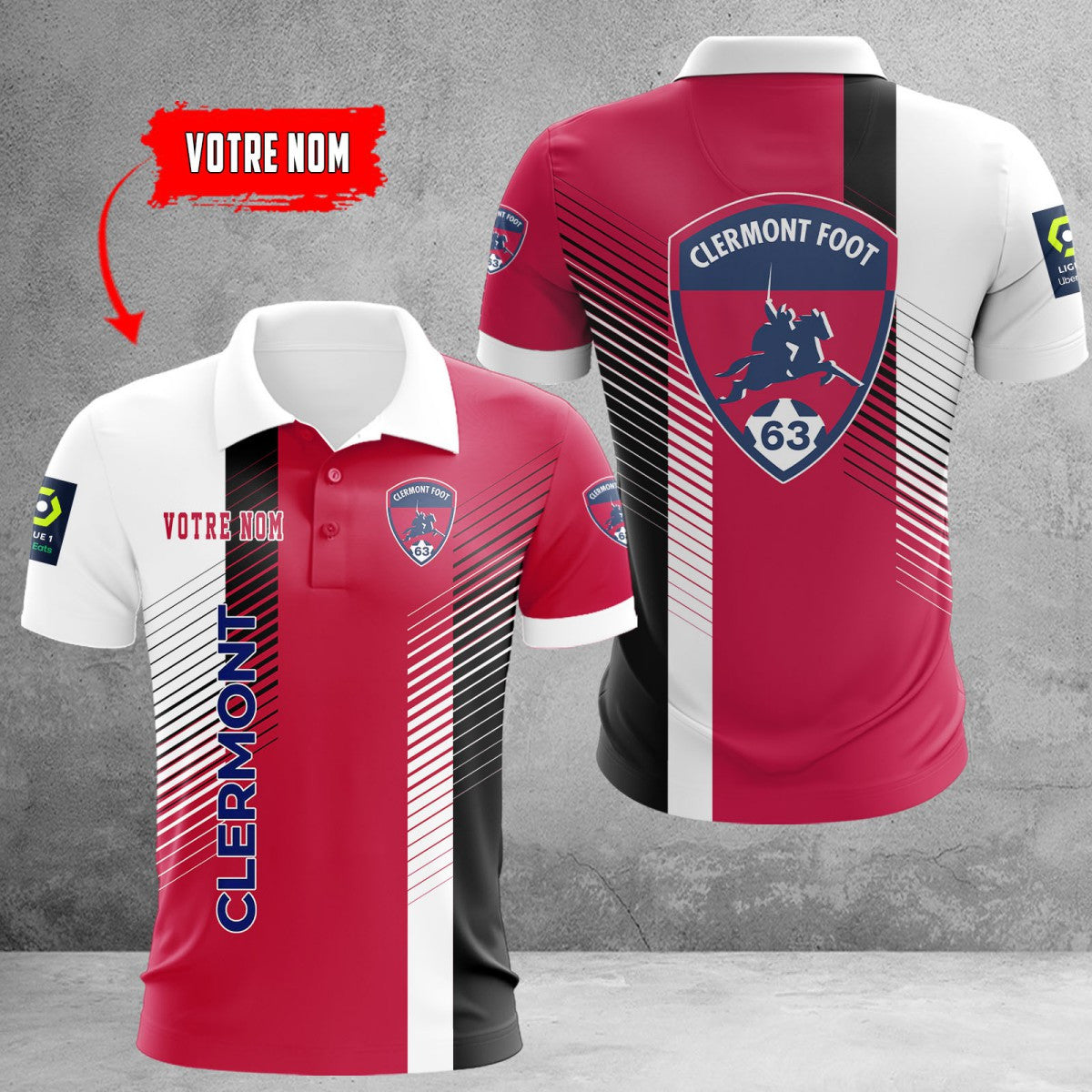 Polo Clermont Foot Auvergne 63 07 - Polo Football de Ligue 2
