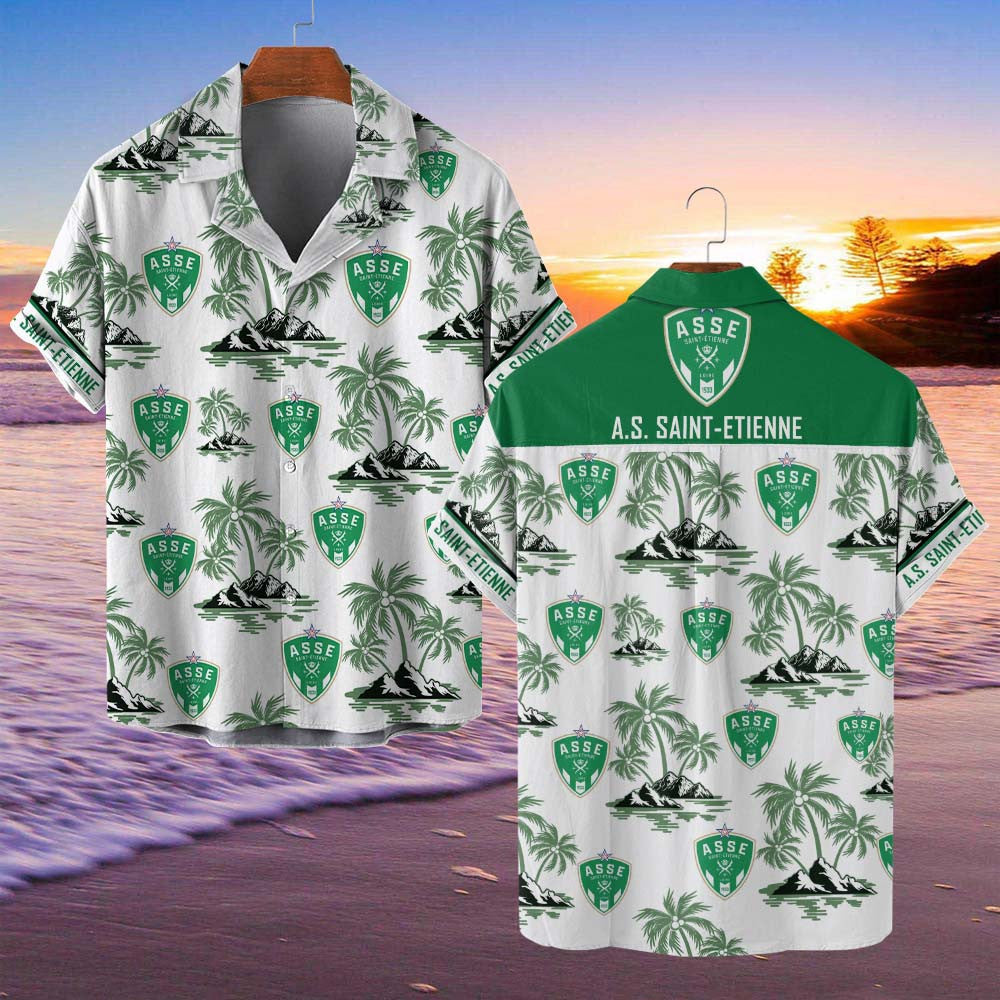 Chemise hawaïenne AS Saint-Étienne 07 - Chemise Aloha Ligue 1