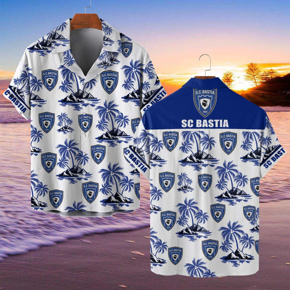 Chemise hawaïenne SC Bastia 07 - Chemise Aloha Ligue 1