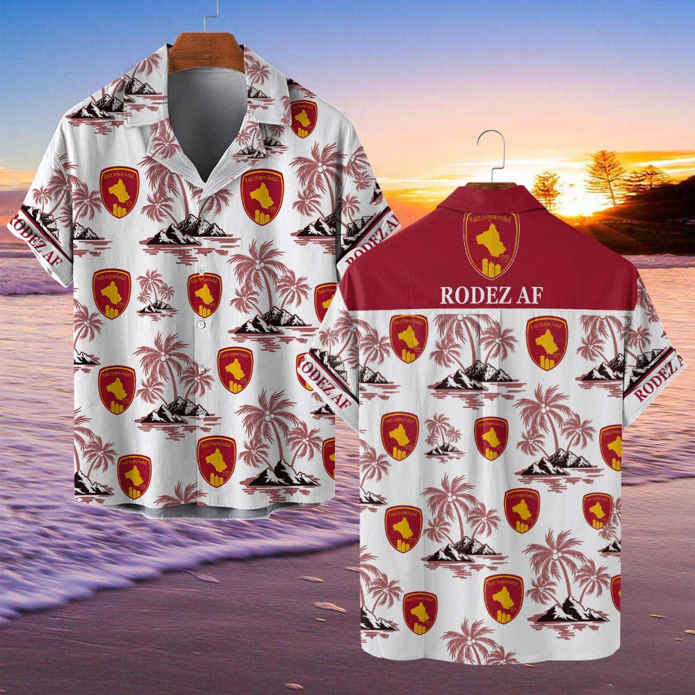 Chemise hawaïenne Rodez AF 07 - Chemise Aloha Ligue 1