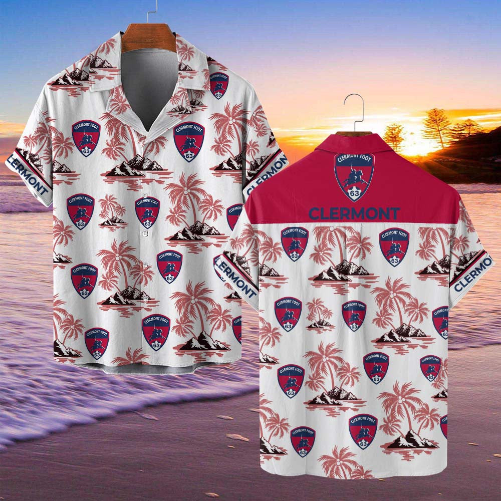 Chemise hawaïenne Clermont Foot 63 07 - Chemise Aloha Ligue 1