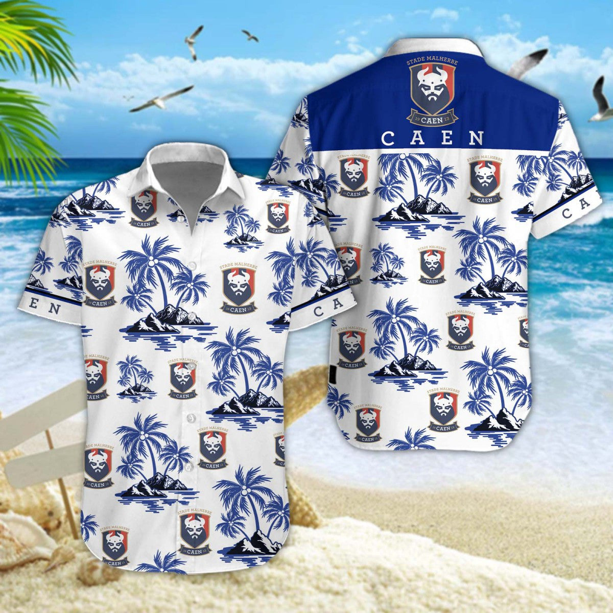 Chemise hawaïenne Stade Malherbe Caen 02 - Chemise Aloha Ligue 1