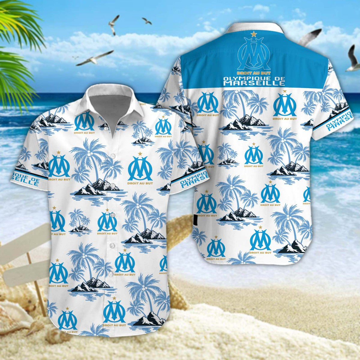 Chemise hawaïenne Olympique de Marseille 02 - Chemise Aloha Ligue 1