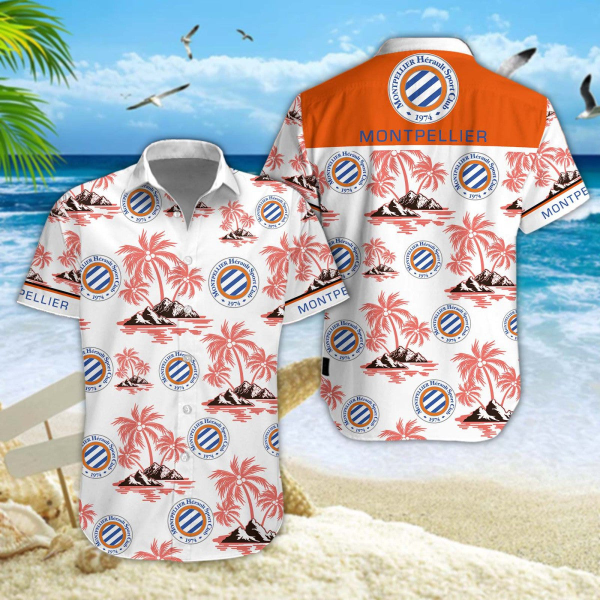 Chemise hawaïenne Montpellier HSC 02 - Chemise Aloha Ligue 1