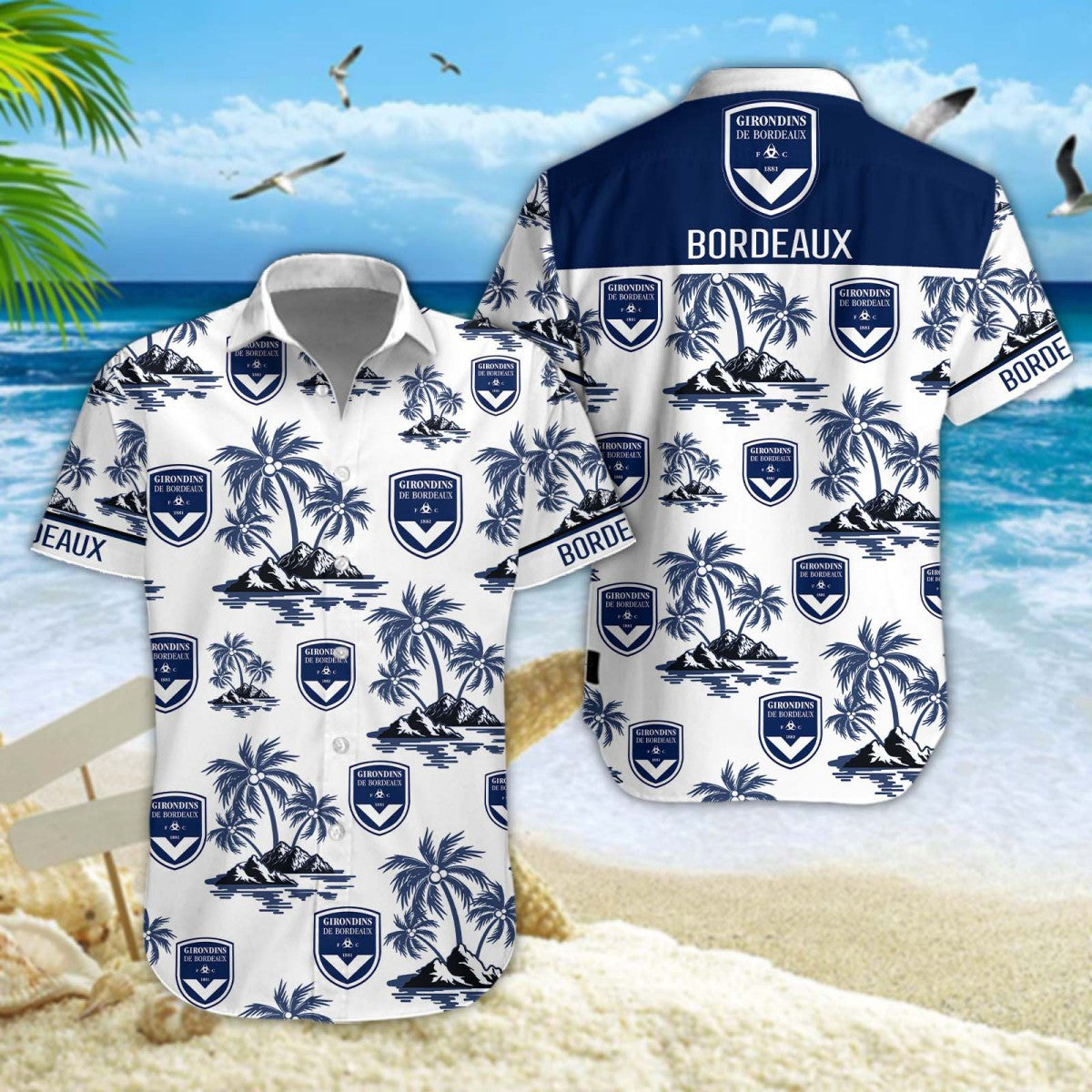 Chemise hawaïenne Girondins de Bordeaux 02 - Chemise Aloha Ligue 1