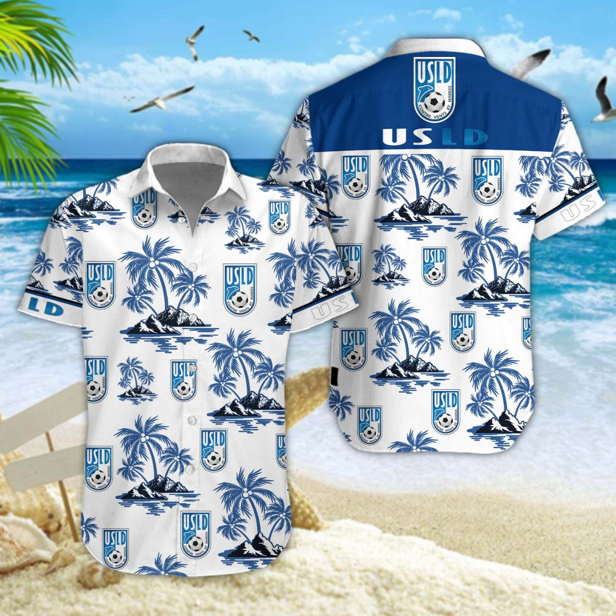 Chemise hawaïenne USL Dunkerque 02 - Chemise Aloha Ligue 1