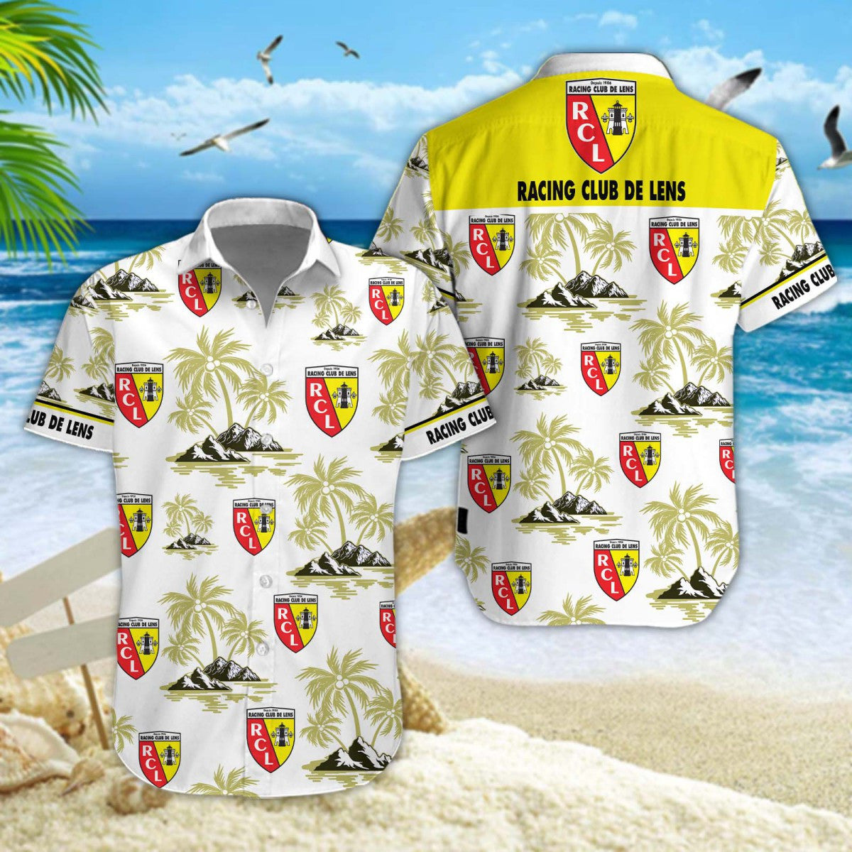 Chemise hawaïenne Racing Club de Lens 02 - Chemise Aloha Ligue 1