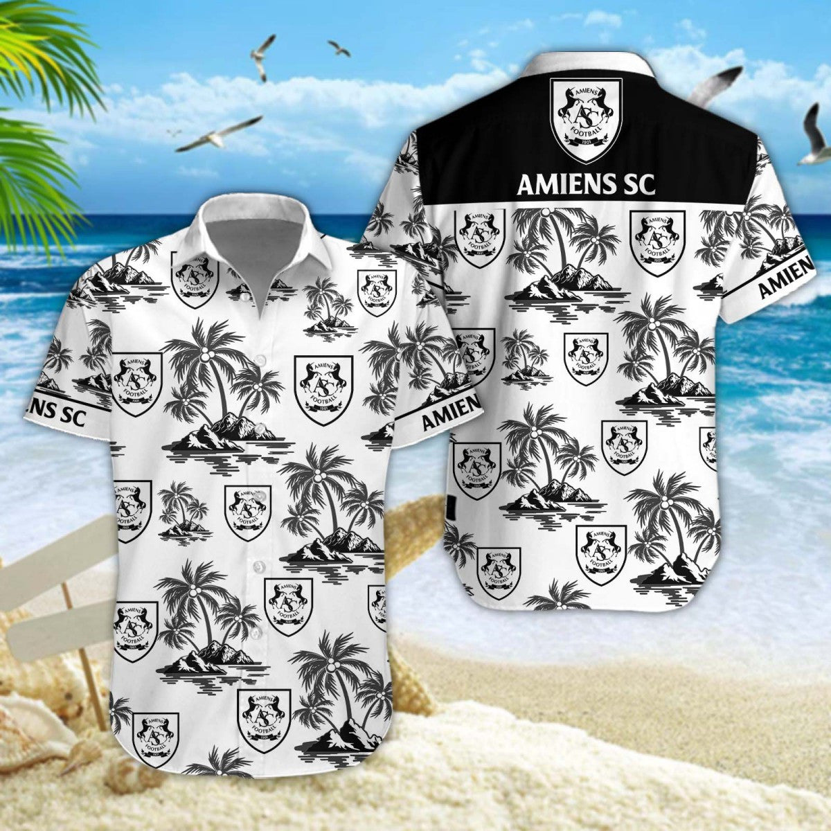 Chemise hawaïenne Amiens SC 02 - Chemise Aloha Ligue 1