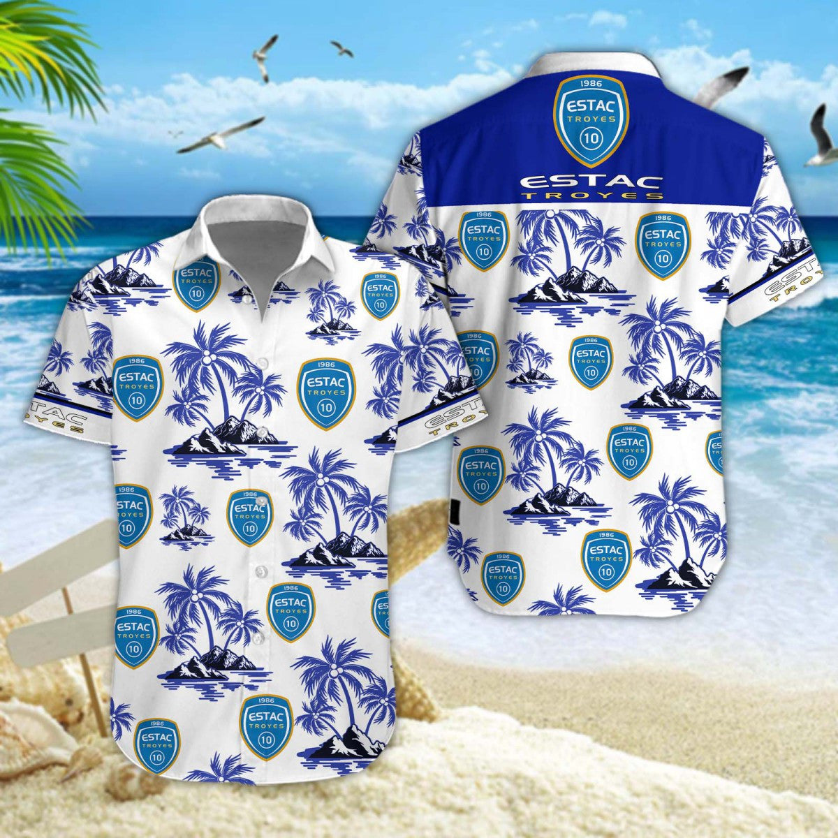 Chemise hawaïenne ESTAC Troyes 02 - Chemise Aloha Ligue 1
