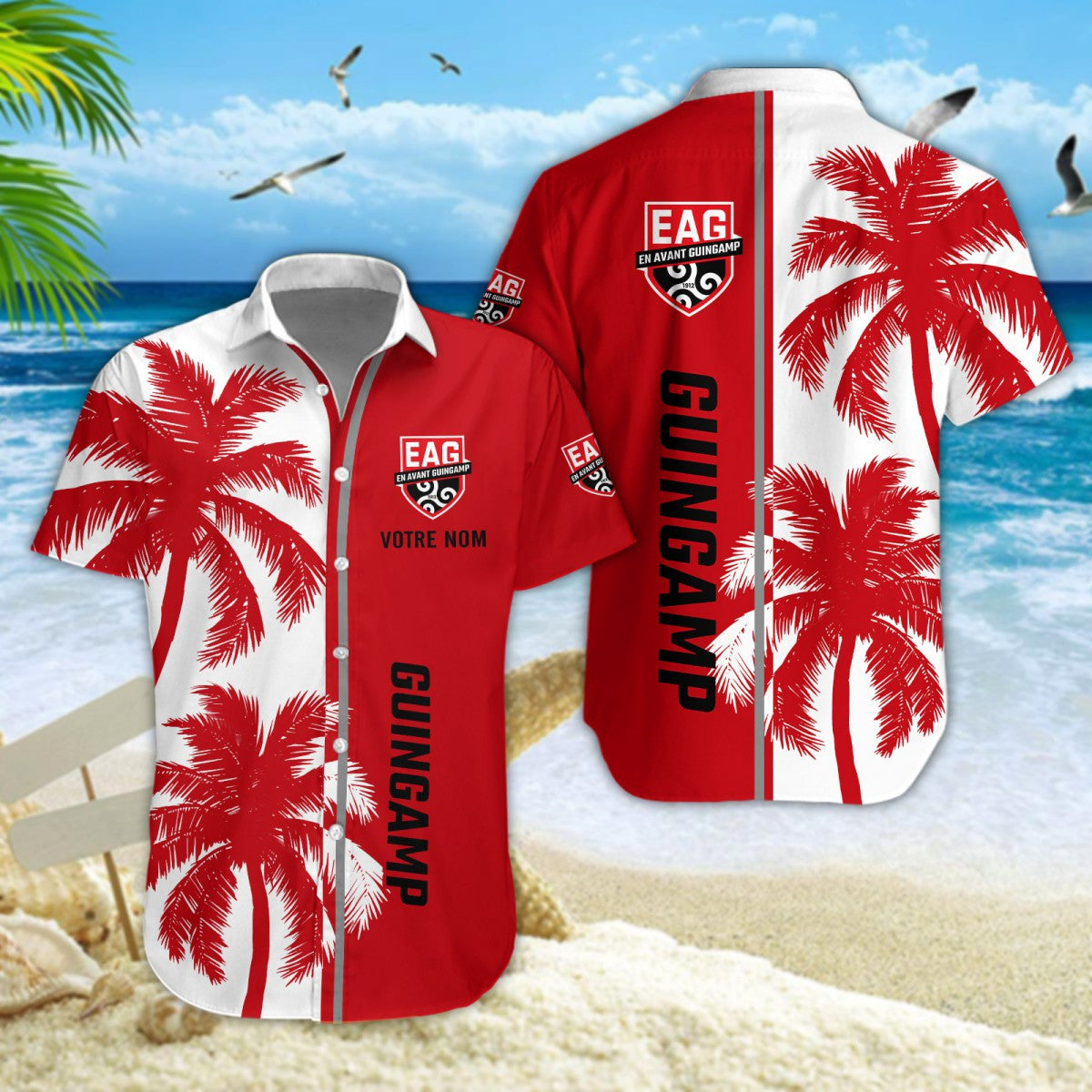 Chemise hawaïenne En Avant Guingamp 06 - Chemise Aloha Ligue 1