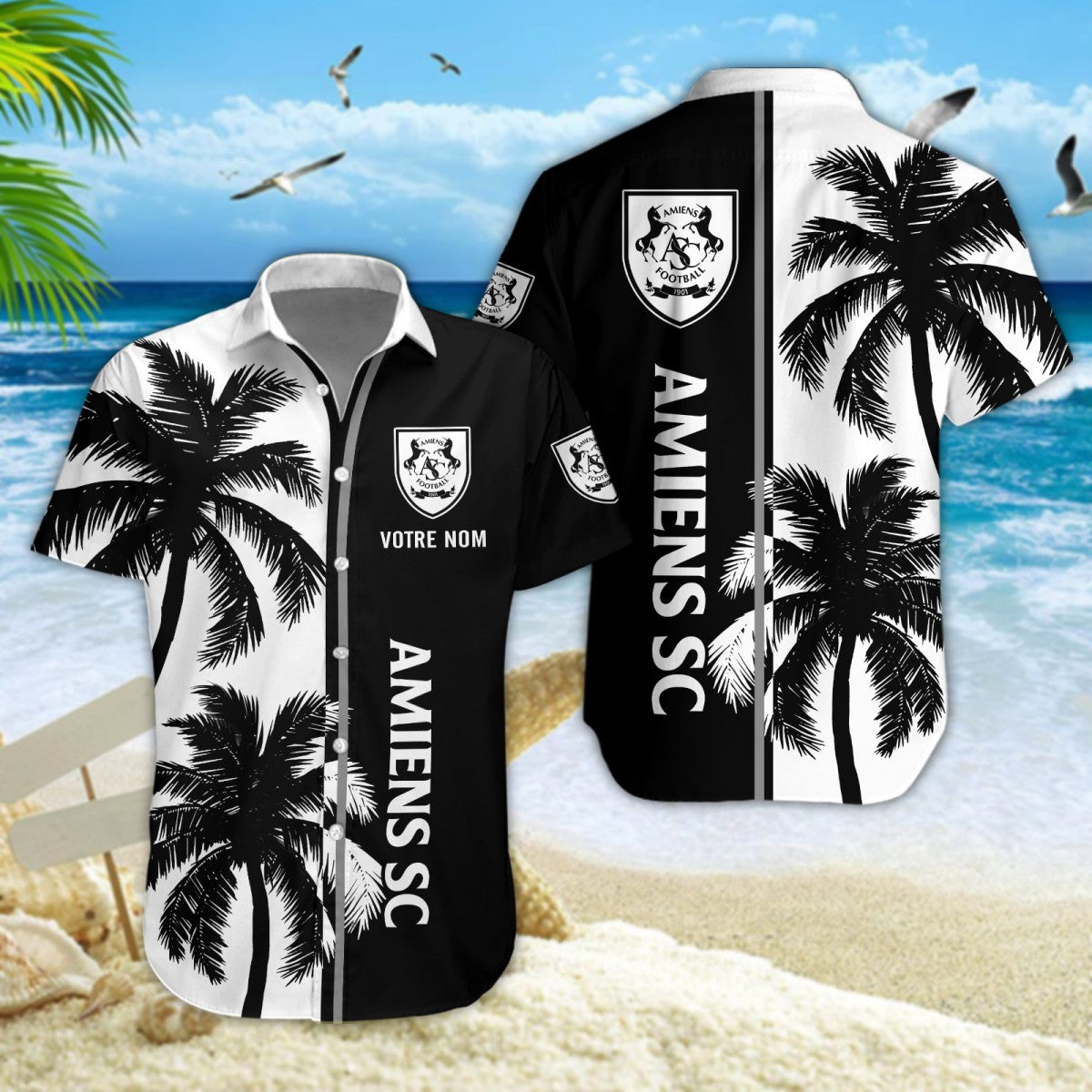 Chemise hawaïenne Amiens SC 06 - Chemise Aloha Ligue 1