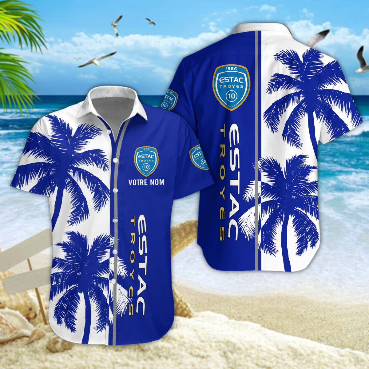 Chemise hawaïenne ESTAC Troyes 06 - Chemise Aloha Ligue 1