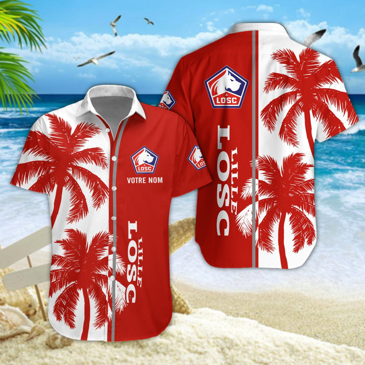 Chemise hawaïenne LOSC Lille 06 - Chemise Aloha Ligue 1