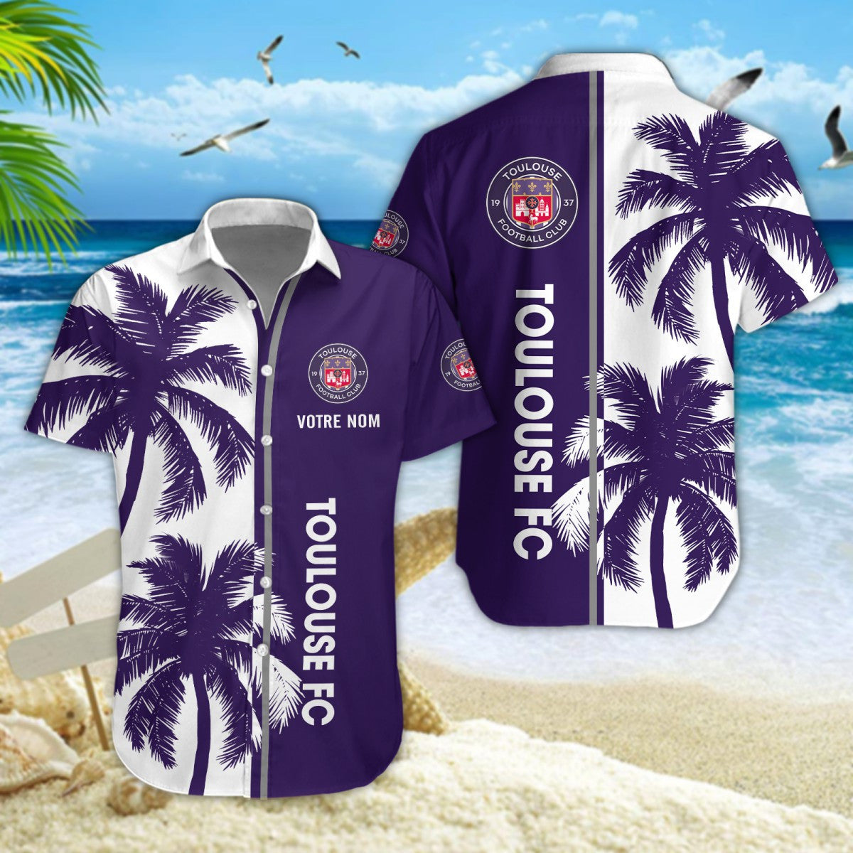 Chemise hawaïenne Toulouse FC 06 - Chemise Aloha Ligue 1