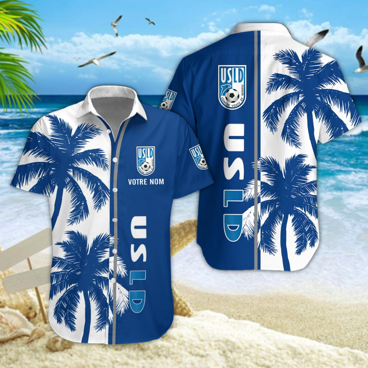 Chemise hawaïenne USL Dunkerque 06 - Chemise Aloha Ligue 1