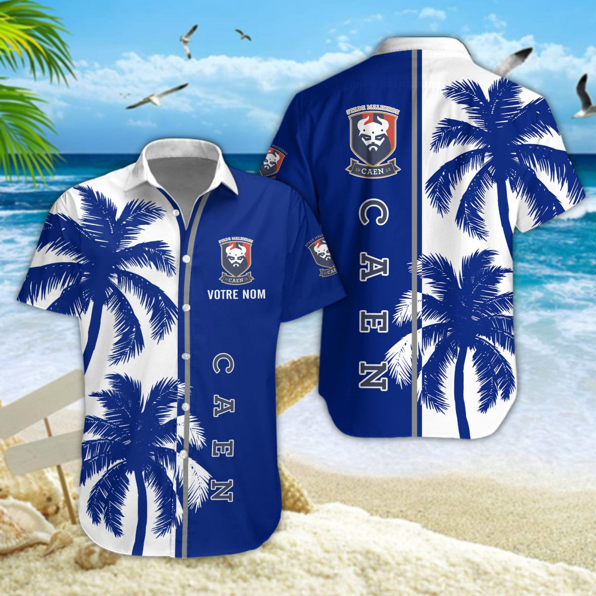 Chemise hawaïenne Stade Malherbe Caen 06 - Chemise Aloha Ligue 1