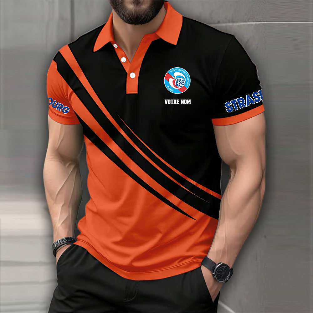 Polo RC Strasbourg Alsace - Polo Football Multicolore de Ligue 1