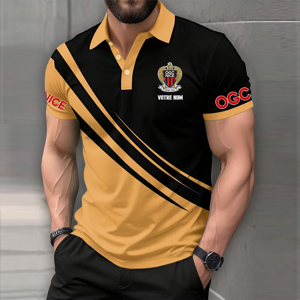 Polo OGC Nice - Polo Football Multicolore de Ligue 1
