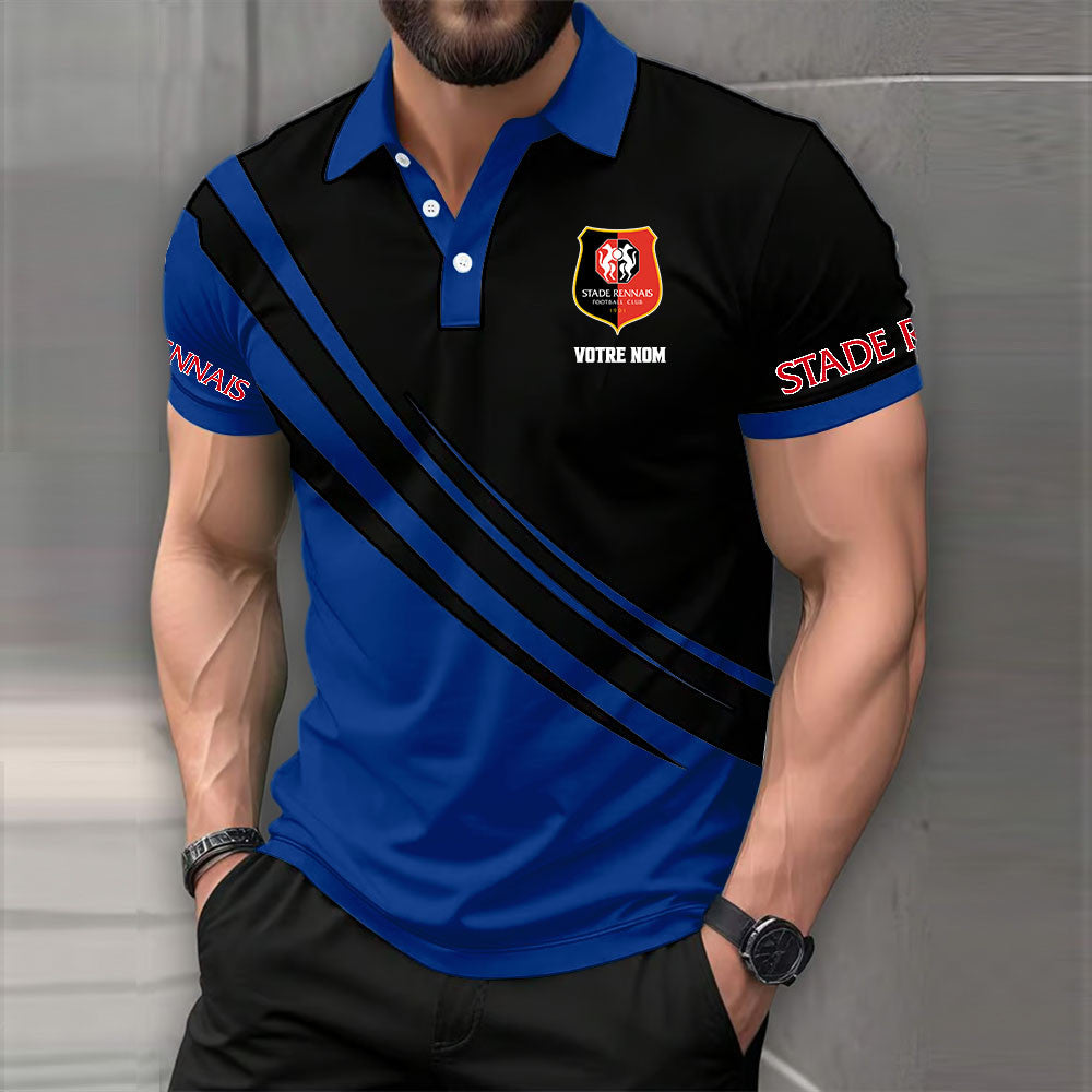 Polo Stade Rennais F.C - Polo Football Multicolore de Ligue 1