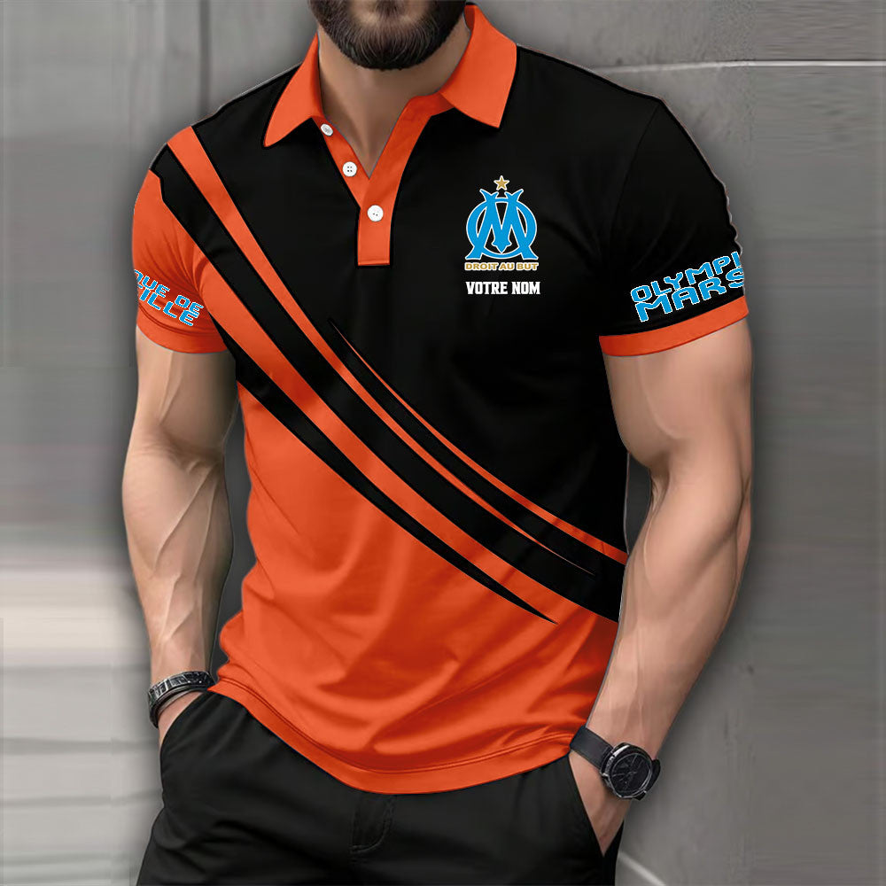 Polo Olympique de Marseille - Polo Football Multicolore de Ligue 1